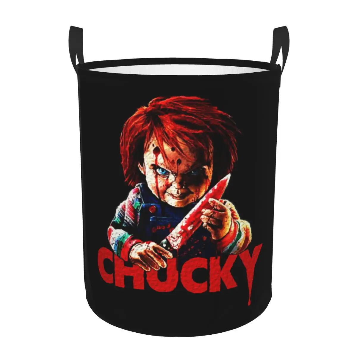 Baby Clothing Basket - チャッキーキラーホラーハロウィンランドリーバスケット折りたたみ式大型衣類収納ビン子供の遊び映画ベビーバスケット