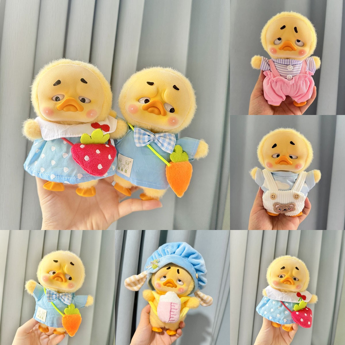 Baby Clothing Set - 幼稚園用のアヒルのぬいぐるみセット,かわいいベビーアクセサリー,小さな黄色いアヒルの人形の服,居心地の良いアヒルの服