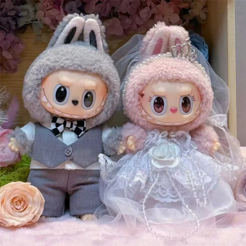 Baby Clothing Set - 15 17 センチメートルラビュブ人形結婚式恋人ドレス衣装服シフォンスカートスーツ服革靴セットドールハウスアクセサリー