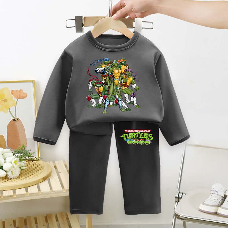 Baby Clothing Set - ティーンエイジ・ミュータント・ニンジャ・タートルズ子供パジャマ男の子寝間着子供長袖長ズボンセットベビーシャツトップ服ホームウェア新しい