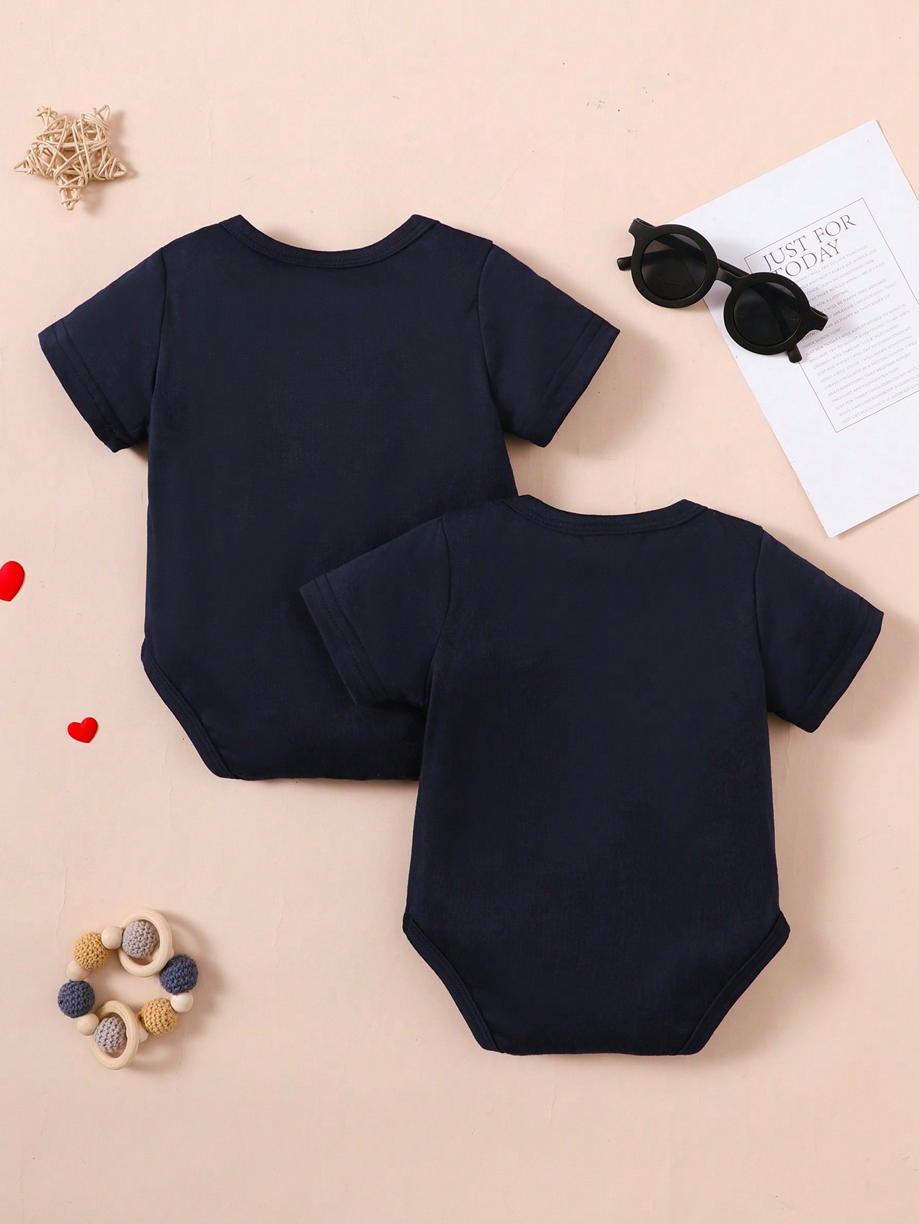 2ピースセット、男女兼用の夏用キュートなカジュアル半袖ロンパ - Baby Clothing Online のレビューと価格