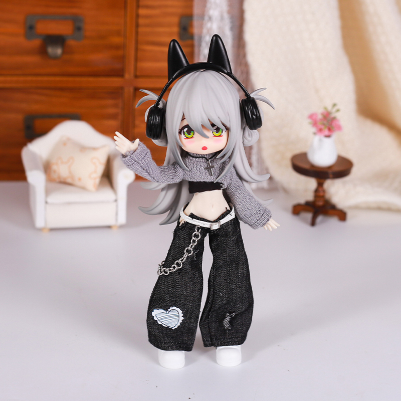 Bjd 人形服ストリートファッション気質ジーンズベストセータ - Baby Clothing Set のレビューと価格