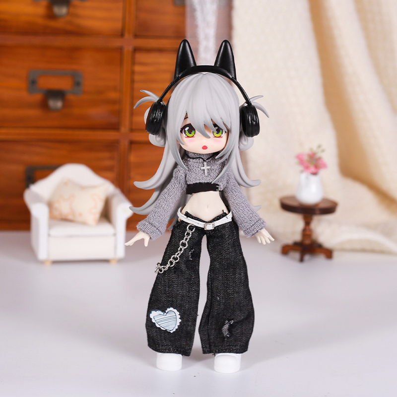 Bjd 人形服ストリートファッション気質ジーンズベストセータ - Baby Clothing Set のレビューと価格