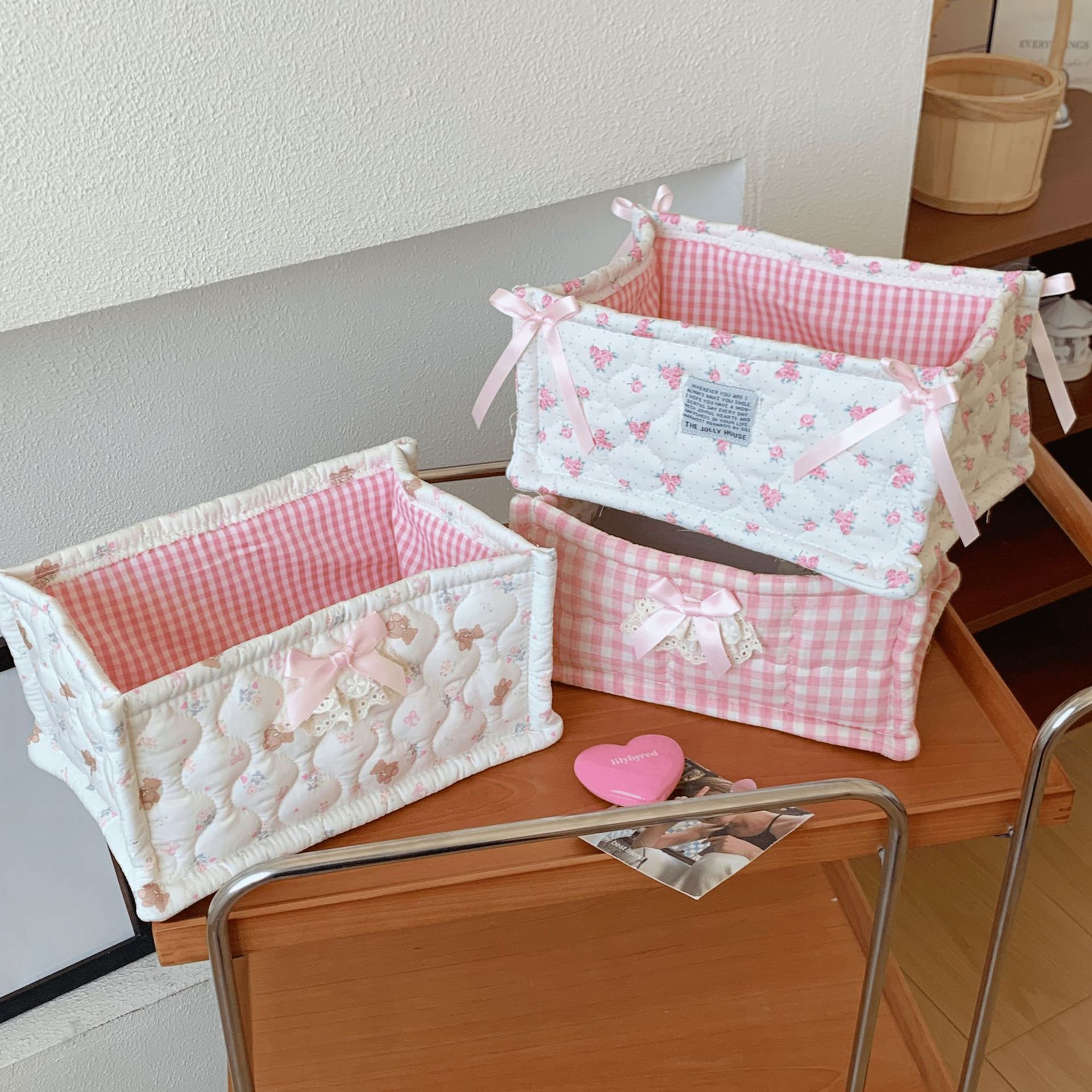 可愛いデスクトップ収納バスケット、高級感のあるスナックや雑貨 - Baby Clothing Basket のレビューと価格
