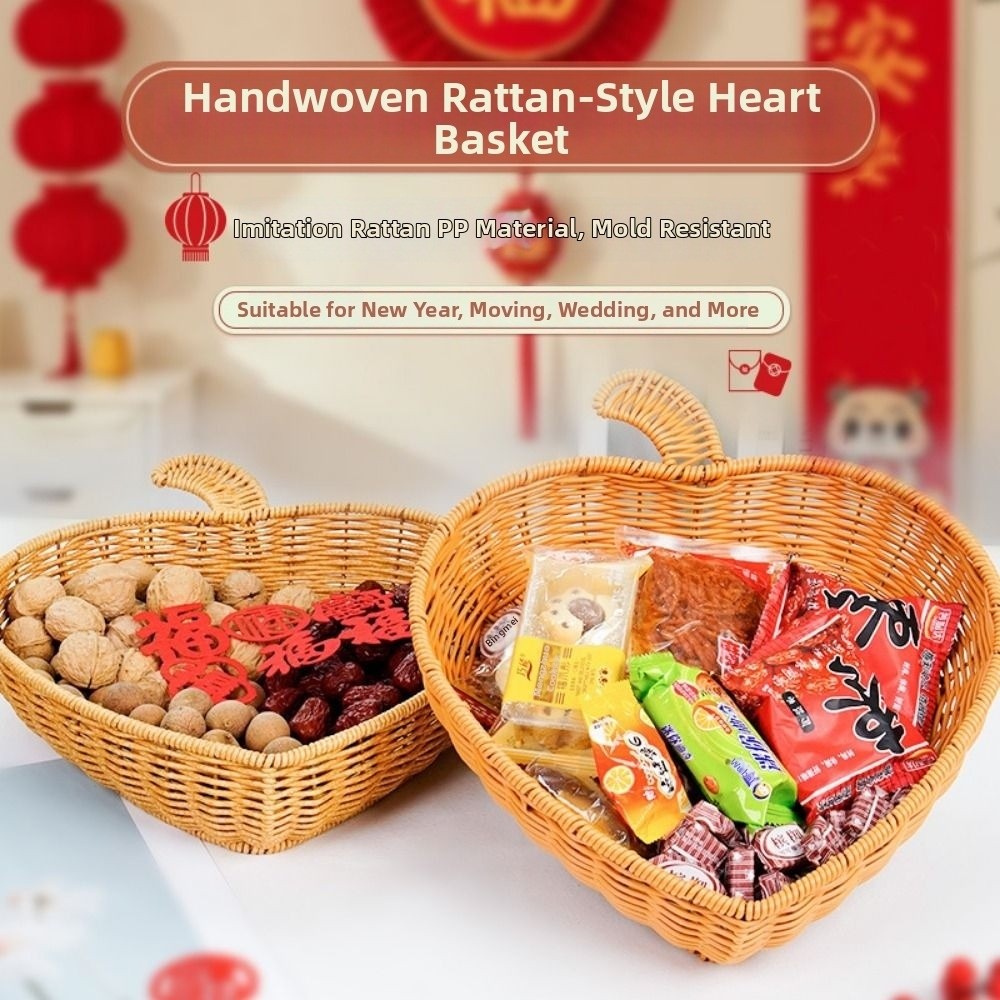 硬度のある籐製の籐編みサービングバスケット、家庭用手編みドラ - Baby Clothing Basket のレビューと価格