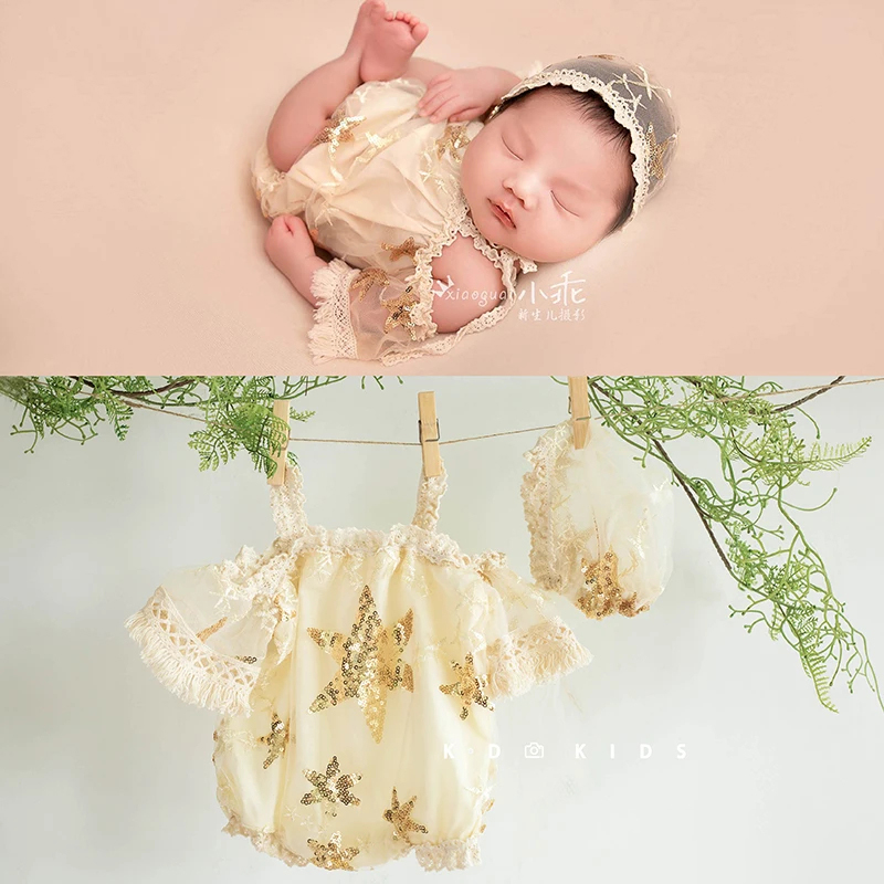 赤ちゃんの写真ニットクマの服かわいい動物ジャンプスーツ帽子  - Baby Clothing Set のレビューと価格